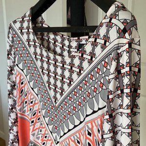 Alfani Tunic Style Blouse with a Graphic Design